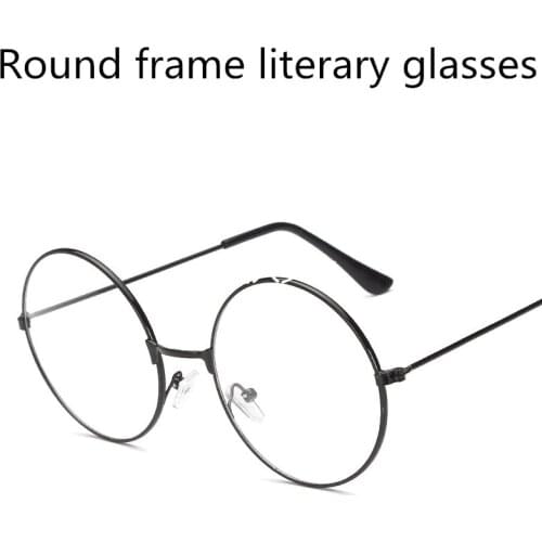 New Retro Round Circle Glasses Metal Frame Round Women Eyeglasses Original Clear Lens Men Reading Glasses Styles High Quality