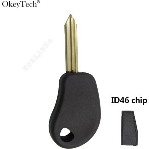 OkeyTech Transponder ID46 Chip Car Key Shell For Citroen C5 C6 Picasso Saxo Jumpy Despatch SX9 Blade Blank Car Key Cover Case