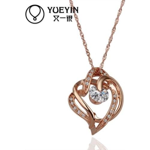Wholesale Gold color necklace For Women wedding Bridal Jewelry yellow rose gold Romantic Classic