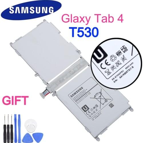 EB-BT530FBU EB-BT530FBC Original Samsung Tablet Battery For Galaxy Tab4 Tab 4 SM-T530 T533 T535 T531 T535 T537 Authentic 6800mAh