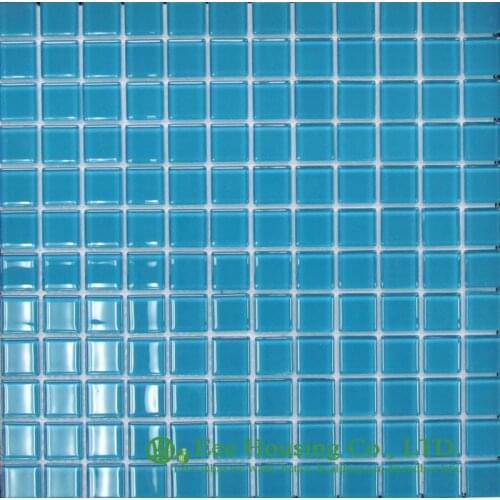 300mm*300mm Crystal Mosaic Tile For Swimming Pools, Blue Color