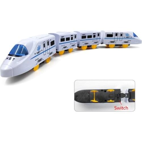 Connected Train Toy Plastic Train Toy Interactive Electric Toys for Baby High-Speed Train Model Electric Bullet Train D5QA
