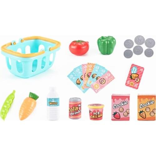 Durable Cash Register Toy Pretend Play Educational Toy With Scanner Sound Music Microphone Calculator Play Money&Grocery Toy