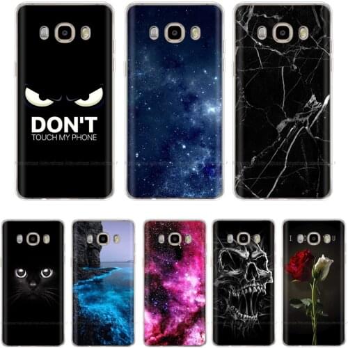 Silicone Phone Case For Samsung Galaxy J5 2016 Case J510 J510F Cover For Samsung J5 2016 Case Shell Soft TPU Painted Flower Capa