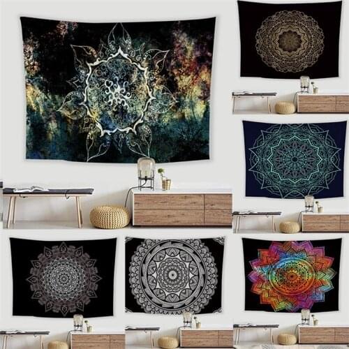 Star Mandala Boho Tapestry Aesthetic Wall Hanging Background Cloth Beach Picnic Camping Sitting Tablecloth Sofa Cover Room Decor