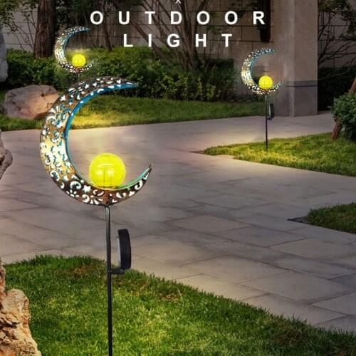 Solar LED Sun Moon Flame Light Waterproof Outdoor Pathway Moon Landscape Lamp Garden Yard Decoration