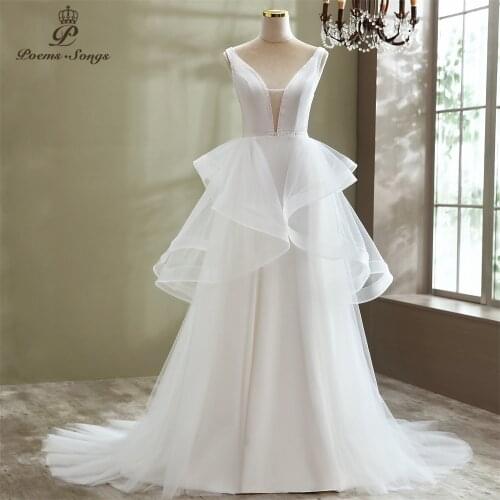 Real photos Elegant Special style mermaid wedding dress 2021 robe de mariee vestido novia bride gowns marriage dress