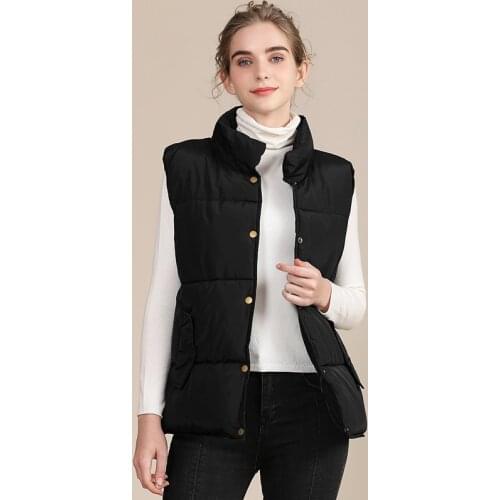 Sleeveless Vest Female Winter Vests for Women Sport Padded Korean Vest Womens Waistcoat Black Oversized Puffer Vest