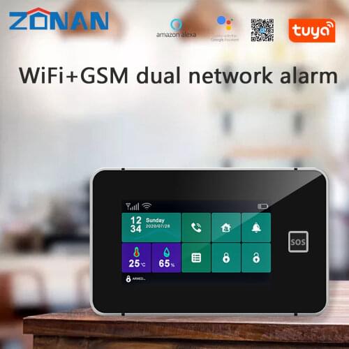 Alarm Security System Tuya WiFi Gsm SOS 433MHz Wireless Smart Home Anti-theft Alarm Temperature Humidity Display App Control