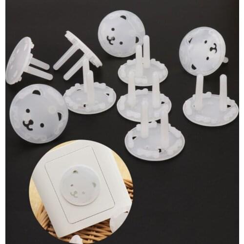 10pcs EU Stand Power Socket Cover 2 hole Electrical Outlet Baby Child Safety Electric Shock Proof Plugs Protector