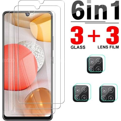 6 In 1 Full Cover Tempered Glass Protector For Samsung Galaxy A42 5G Camera Lens Protective Glass For Sansung Sumsung A 42 6.6"