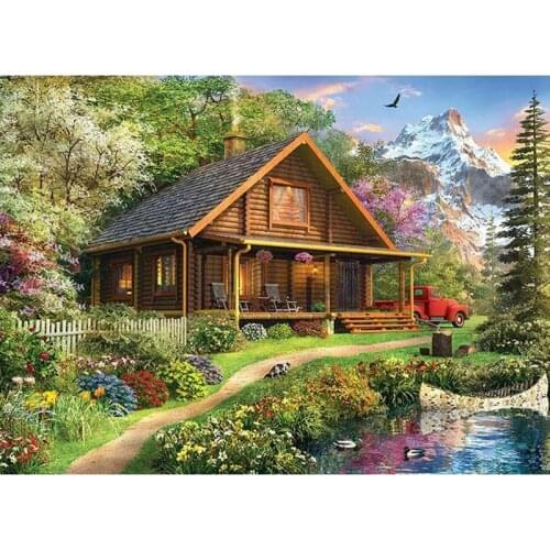 Village House Full Diamond DIY 5D Diamond Painting Embroidery Cross Stitch Art Kit