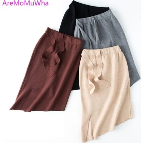 AreMoMuWha Knitted Pencil Skirts