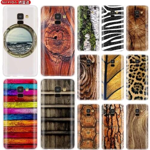 Phone Case for Samsung galaxy A30 A50 A90 5G A3 A5 A7 A8 2016 2017 A6 2018 Plus Matte soft silicone Cases Pattern wood textures