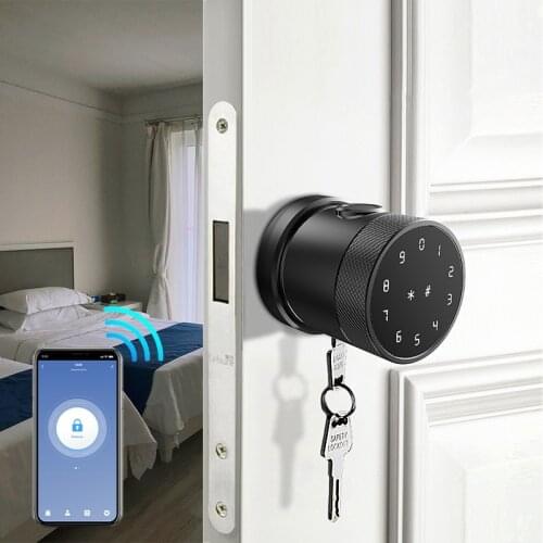 Fingerprint Door Lock TT lock Bluetooth Wifi Digital Keyboard Smart Card Combination Knob Lock For Home / Office / Hotel DIY Loc