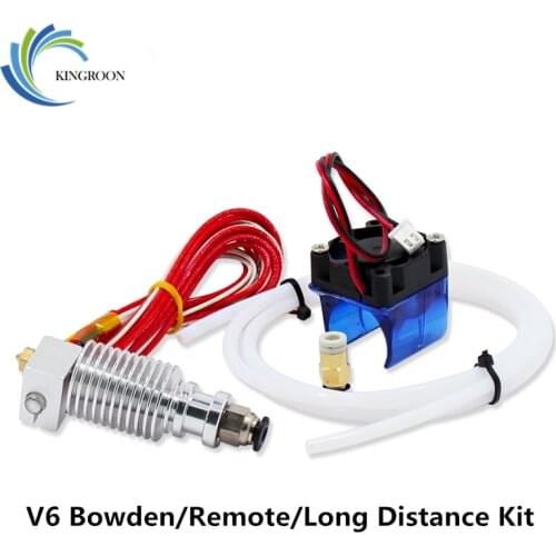 KINGROON V6 J-head Hotend Bowden Extruder Full Set With Fan 12V Heater PTFE Tubing 1.75mm 3mm Remote For 3D Printer Parts