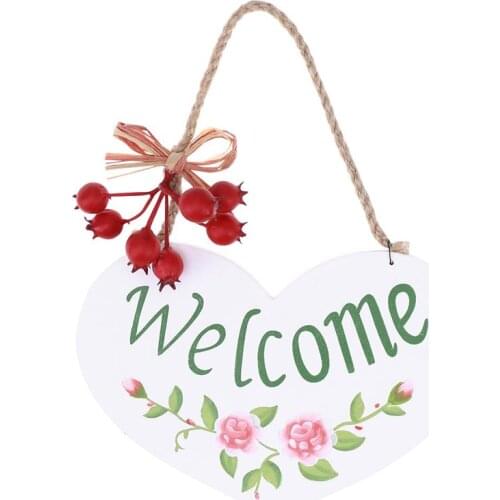 Beauty Salon Home WELCOME Door Sign Decorations Wood Hanging Drop Beautiful Hanging Decor For Home Store Party