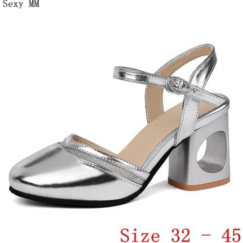 Summer High Heels Women Slingback High Heel Shoes Pumps Woman Party Wedding Shoes Plus Size 32 33 - 40 41 42 43 44 45