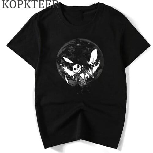 Fashion Harajuku Nightmare Before Christmas Print Anime Tshirt Men Clothes 2019 T Shirts Streetwear Tee Shirt Homme Tops Tees