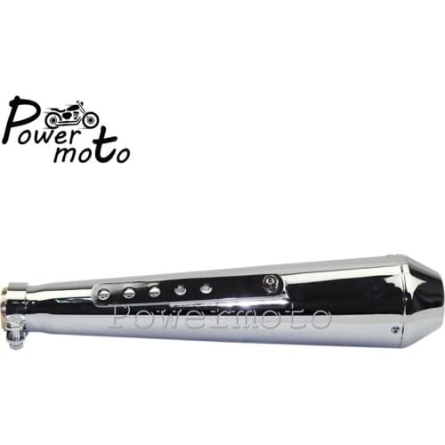 35-41mm Motorcycle Chrome Exhaust Muffler Silencer Pipe DB Killer Reducer For Harley Cafe Racer Chopper