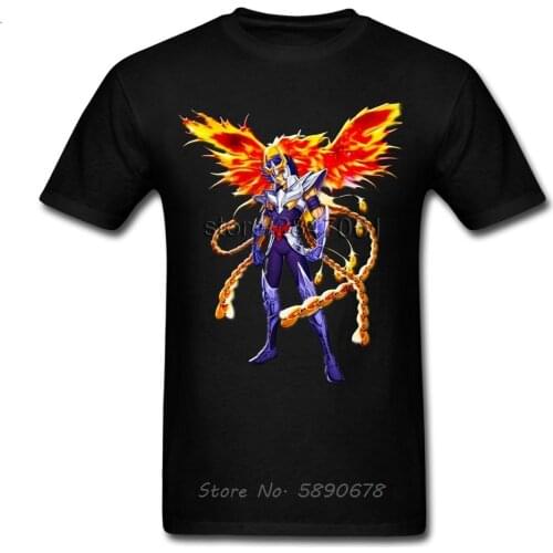 The Knights Of The Zodiac Ikki Phoenix Saint Seiya Short Sleeve T-shirt Male New Clothing Pure Cotton O Neck Men T Shirt