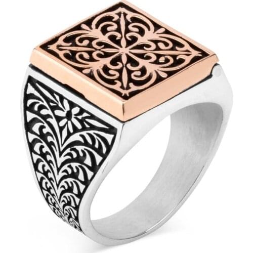 925 Sterling Silver Square Design Mens Ring with Openable Compartment Ring for Men