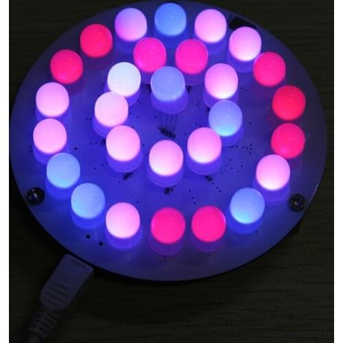 DIY Creative 51 SCM Electronic Design Suite Touch Control key Full Color LED Aurora Tower Kit