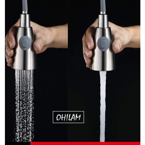 Pull Down Faucet Spray Head Kitchen Sink Faucet Nozzle Replacement Part Faucet Head Kitchen Tap Sprayer Spout Brushed Nickel