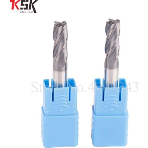 Tungsten steel nose milling cutter 50 degree 4 edge carbide milling cutter CNC CNC cutter alloy coated end mill