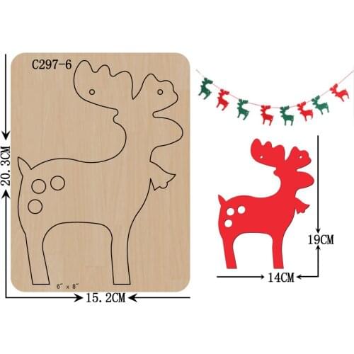 New Christmas decorations Wooden die Scrapbooking C-297-6 Cutting Dies Compatible with most die cutting machines