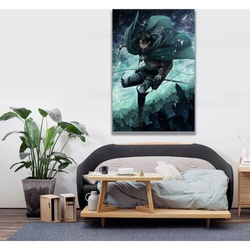 Attack On Titan Posters Japanese Anime Coated Paper Prints Clear Image Livingroom Bedroom Decoration Bar Cafe Home Decoration