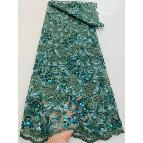 Latest African Mesh Lace Fabric Embroiderey Sequins J-3886810 French Tulle Laces Fabric For Nigerian Wedding Party