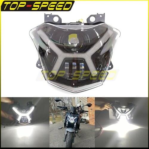 Motorcycle 12V LED headlight Assembly DRL HI/LO BEAM Aluminum PC For 2017 - 2021 Versys-X 300 2017 - 2021 Versys X 300 ABS