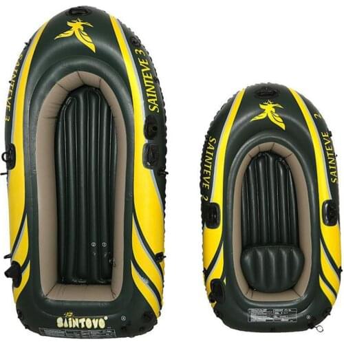 Outdoor Foldable Inflatable Kayak Boat Outdoor Thickened Floating Rafts Kayak Fishing Boat With 2 Paddle Mounts 2/3 Person