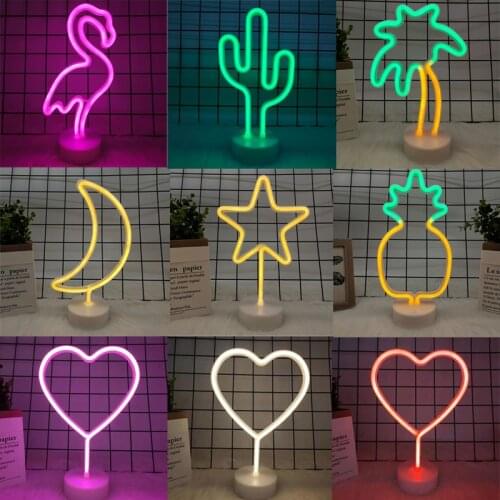 USB/Battery Operation LED Neon Lightning Unicorn Art Sign Light Kids Room Decor Night Light Holiday Home Decoration Xmas Gift