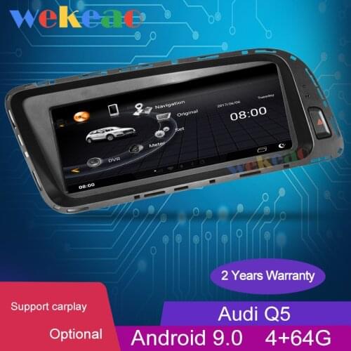 Wekeao 8.8 inch Android 9.0 For Audi Q5 Car Radio Automotivo head unit Stereo Car Multimedia Player Navigation GPS 4G 2009-2017