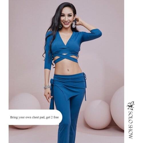 Women Belly Dance Clothing Set Belly Dance Costume Sexy Top Pant Belly Dance Clothes Practice Suit Set Outfits