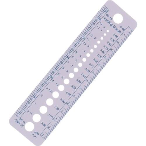 1 Pc 2-10mm Sew Ruler Tools Knitting Accessories Needle Gauge Inch Cm Ruler Tool Measure Sewing Tools