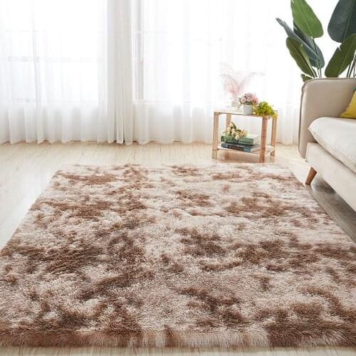 2021 Fashion Tie-dye Gradient Color Carpet, Living Room and Bedroom Long Hair Can Be Washed, Modern Nordic Ins Carpet