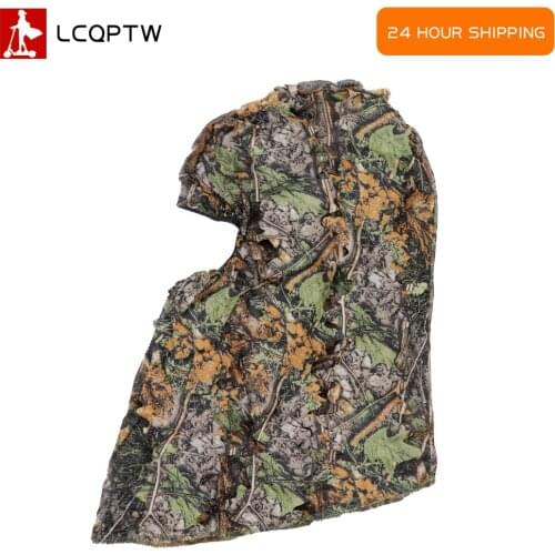 2021 NEW Ghillie Suit Ghillie Camouflage Leafy Hat 3D Full Face Mask Headwear Turkey Camo Hunter Hunting Accessories