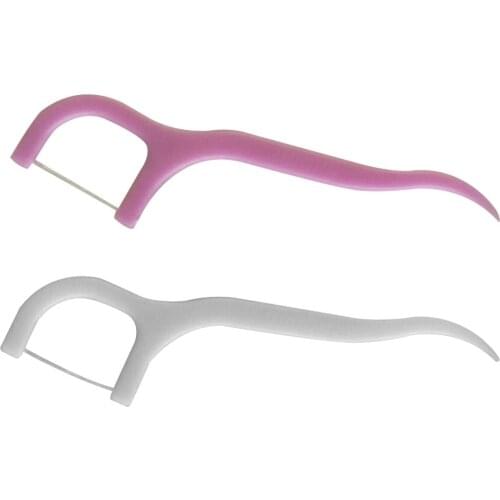 25pcs/1 pack New 2 in 1 Dental Floss Pick Tooth Care Thread Peeling Stick Oral Gum Hygiene ToothPicks Teeth Cleaner Clean Tools