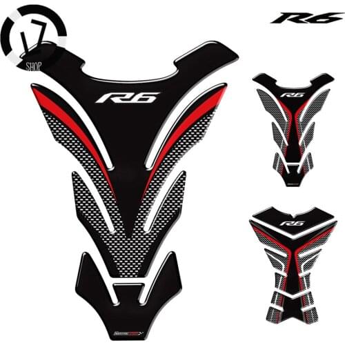 3D Motorcycle Tank Protector Case For Yamaha R6 YZF-R6 1998-2018 Tank Decal Stickers 2009, 2010, 2015, 2017