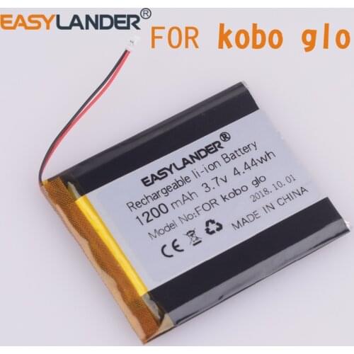 With connector High capacity 3.7V 1200mAh Rechargeable Extended Replacement Batteries for E-book Reader Kobo glo N613 battery