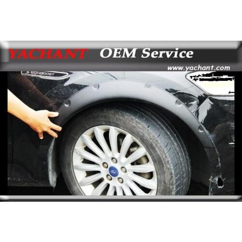 Car-Styling ABS Universal Fender Flare Wheel Arch 2Pcs 780/320/45mm For All Model After Modify DIY w/ Screws Nuts