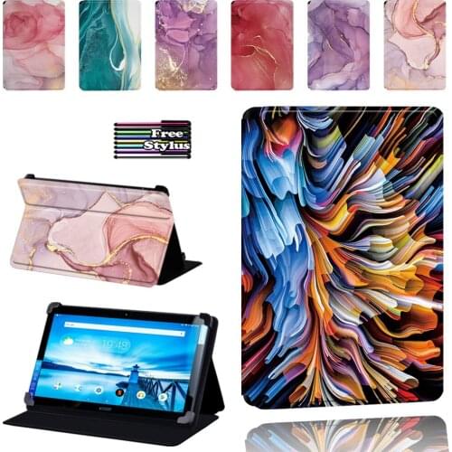 Watercolor Series Tablet Case for Lenovo Smart Tab P10 / P10 LTE 10.1inch Foldable Dust-proof Protective Case