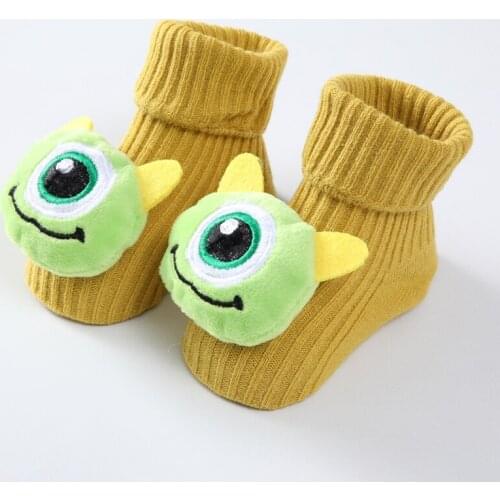 0-1Y Newborn Baby Girl Boy Cartoon Animals SocksCotton Socks Infant Anti-slip Middle Tube Floor Socks Baby Clothing