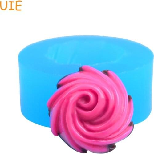 GYL003U 19.9mm Swirl Whipped Pudding Silicone Mold - Sugarcraft Cake Decorating Tools, Fondant, Cookie Biscuit, Resin, Food Safe