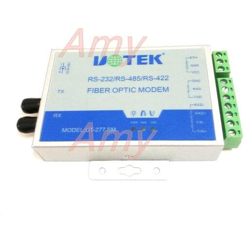 UT-277SM serial RS232/422/485 to ST optical fiber transceiver interface mode