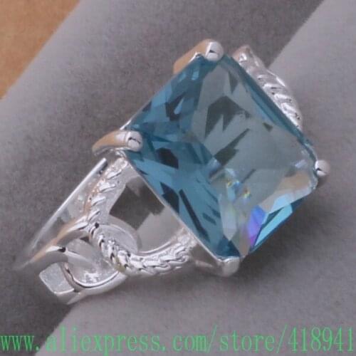 Silver Plated ring, Silver Plated fashion jewelry, terrific/blue stone /elmancta bmoakdva AR400