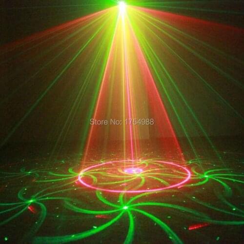 SunD RG Mini 3 Lens 24 Patterns LED Laser Projector Stage Lighting Effect Remote 3W Blue For DJ Disco Party Club Laser light